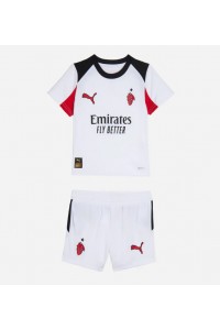 Fotbalové Dres AC Milan Dětské Venkovní Oblečení 2025-26 Krátký Rukáv (+ trenýrky)